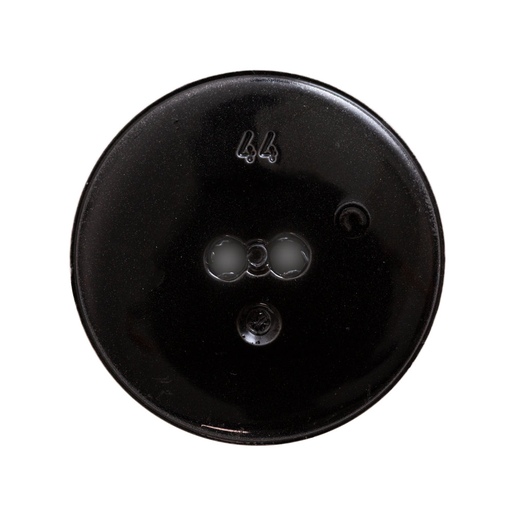 Italian Black Gravel 2-Hole Button - 44L/28mm - Detail