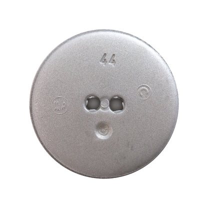 Italian Silver Gravel 2-Hole Button - 44L/28mm Detail