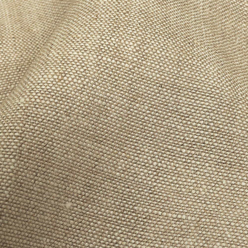 Oatmeal Heavyweight Linen Woven Detail