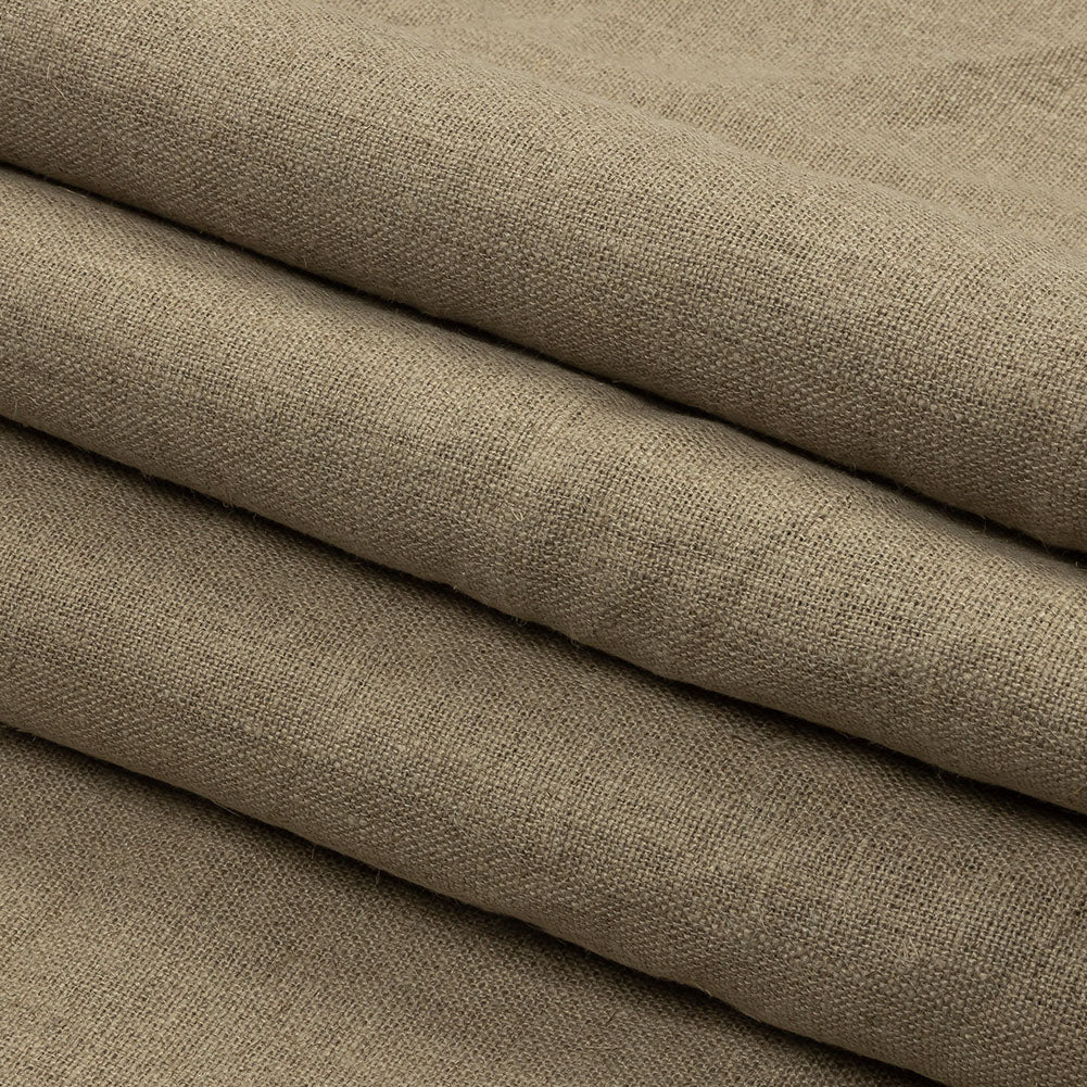 Natural Heavyweight Linen Woven - Folded