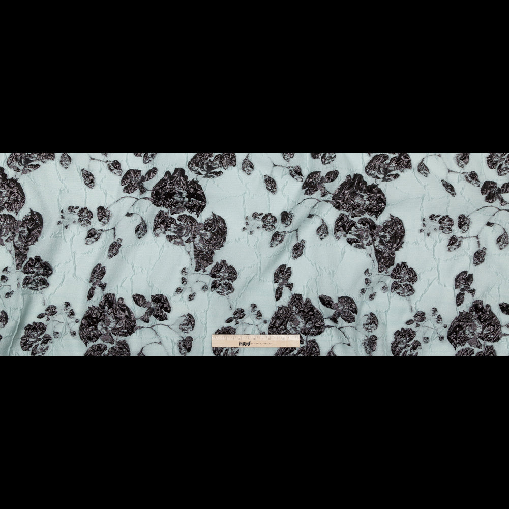 Metallic Black and Quarry Rosy Luxury Brocade - Full