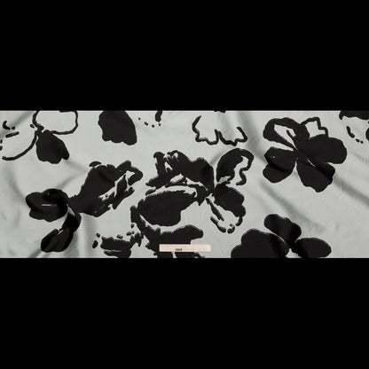 Metallic Abstract Jacquard Lame - Black and Gray Violet Full