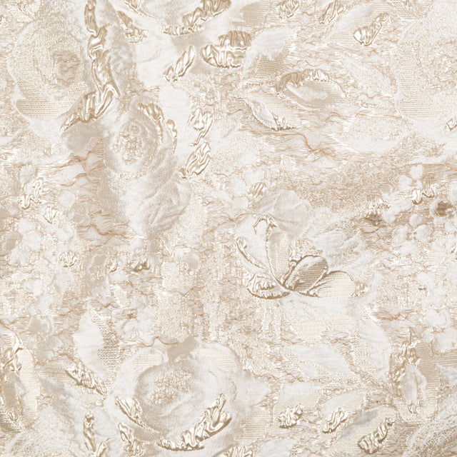 Metallic Golden Egg and Shell Rosy Luxury Brocade