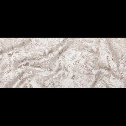 Metallic Silver and Castle Wall Rosy Luxury Brocade - Full
