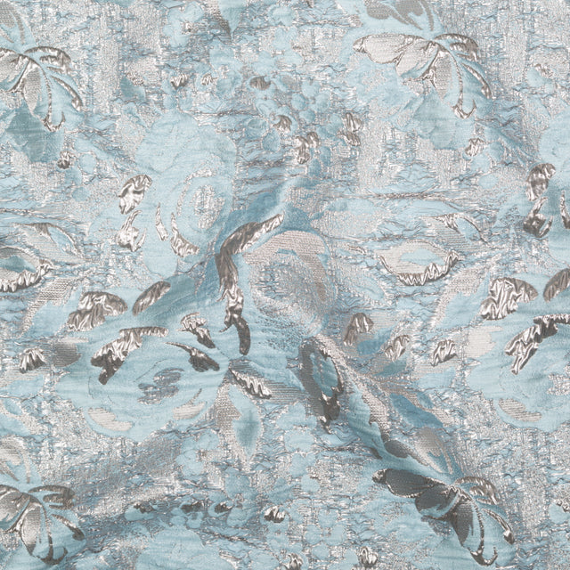 Metallic Zinc and Tourmaline Rosy Luxury Brocade
