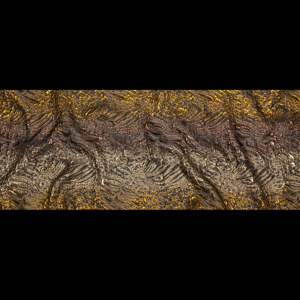 Metallic Bright Gold, Bronze and Winter Twig Abstract Ombre Luxury Brocade - Full