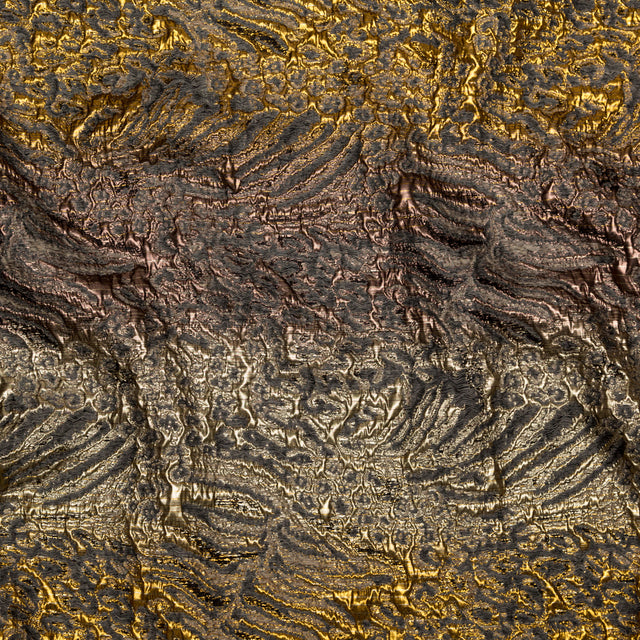 Metallic Bright Gold, Bronze and Winter Twig Abstract Ombre Luxury Brocade