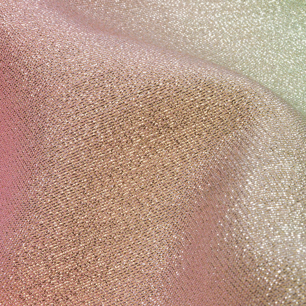 Metallic Pastel Rainbow Polyester Lame Detail