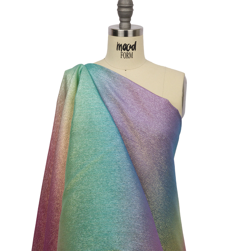 Metallic Pastel Rainbow Polyester Lame Drape