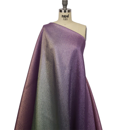 Metallic Pastel Purple, Blue and Gold Polyester Lame - Drape