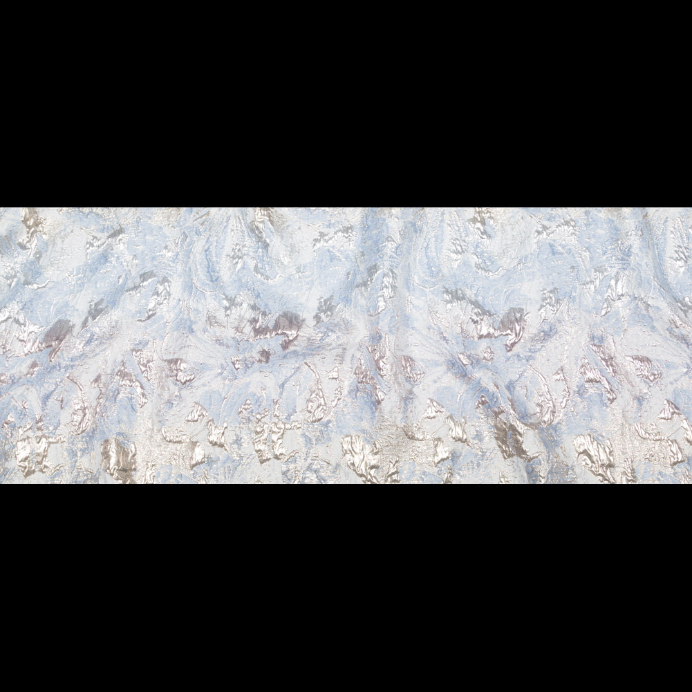 Metallic Golden Egg, Plein Air and Kentucky Blue Abstract Luxury Brocade - Full