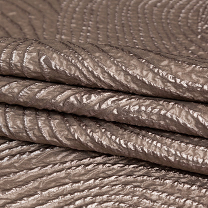 Metallic Timber Wolf Spirals Luxury Organza Brocade Folded