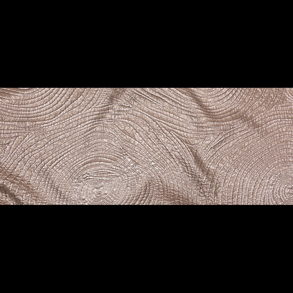 Metallic Timber Wolf Spirals Luxury Organza Brocade Full