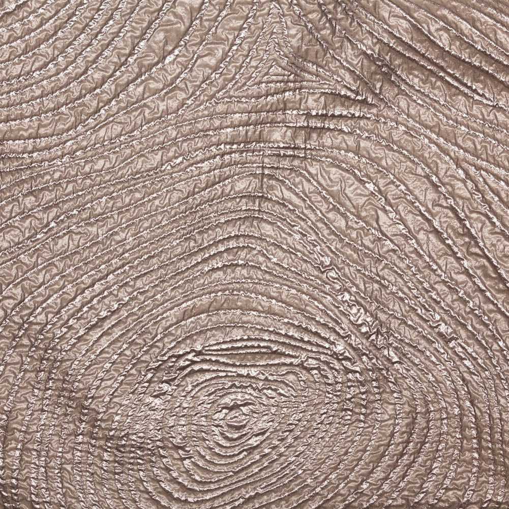 Metallic Timber Wolf Spirals Luxury Organza Brocade