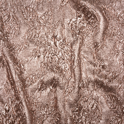 Metallic Teak Crinkled Luxury Brocade
