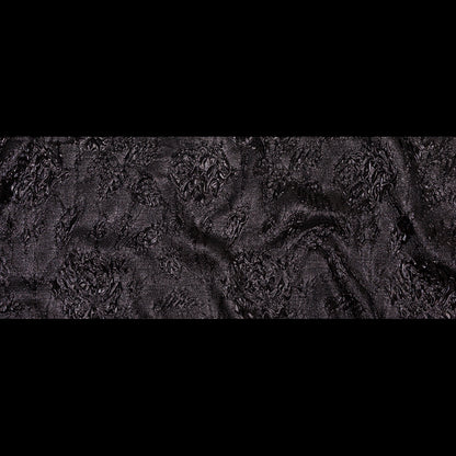 Metallic Black Crinkled Luxury Brocade - Full