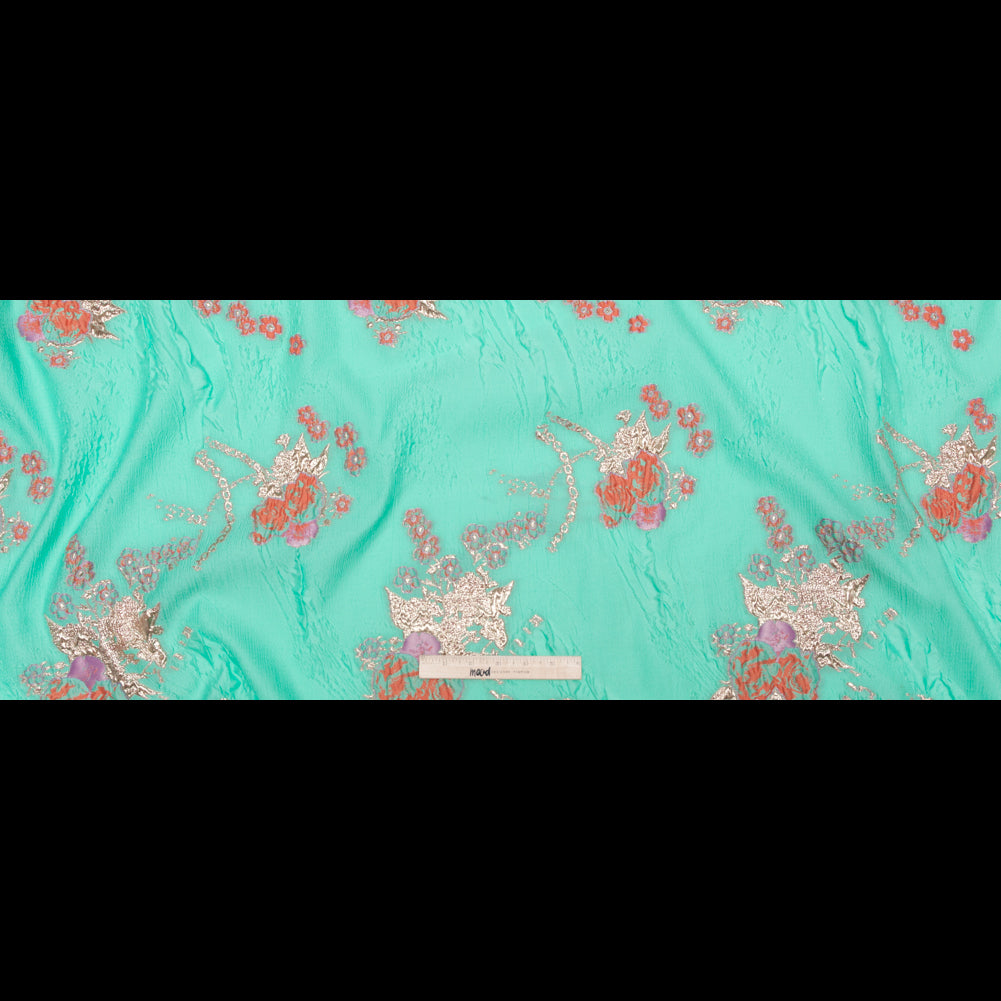 Cascade, Orchid Haze and Metallic Bright Gold Floral Luxury Brocade - Full