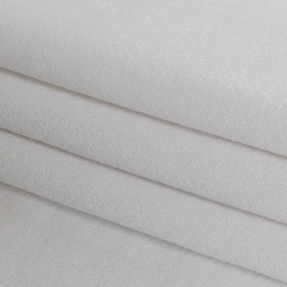 White Cotton Blend French Terry - Folded