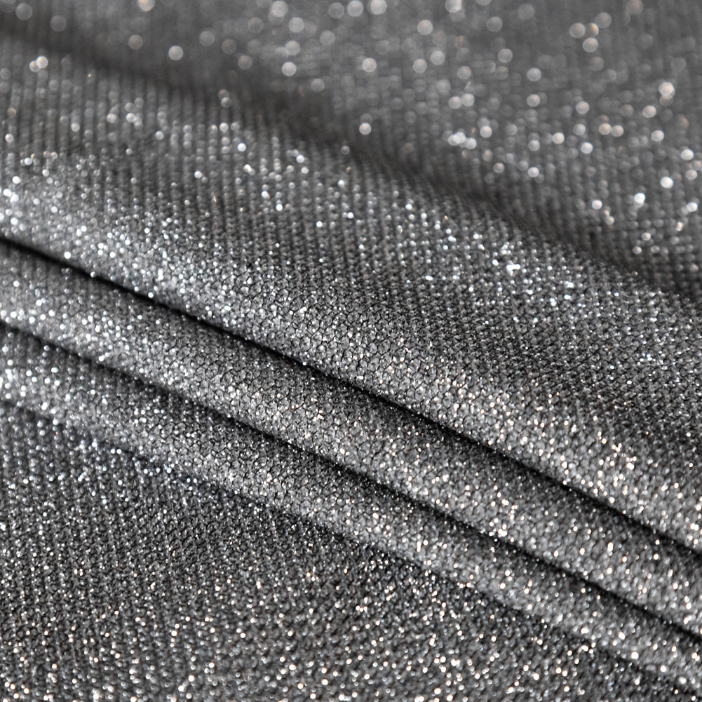 Andromeda Dark Silver Two-Tone Galaxy Lame - Detail