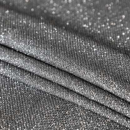 Andromeda Dark Silver Two-Tone Galaxy Lame - Detail