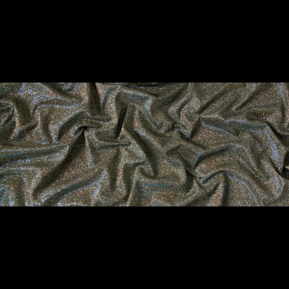 Two-Tone Galaxy Lame - Mermaid Green and Gold - Andromeda Collection Folded