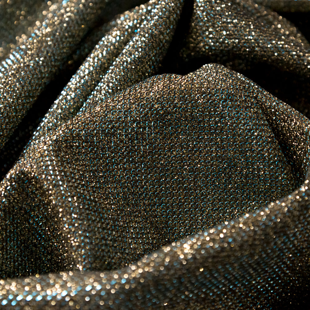 Two-Tone Galaxy Lame - Mermaid Green and Gold - Andromeda Collection Full
