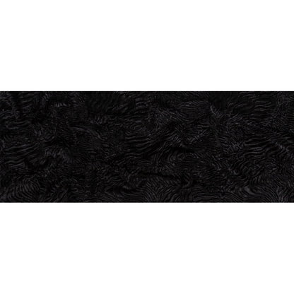 Premium Black Woodgrain Faux Persian Lamb Fur - Folded
