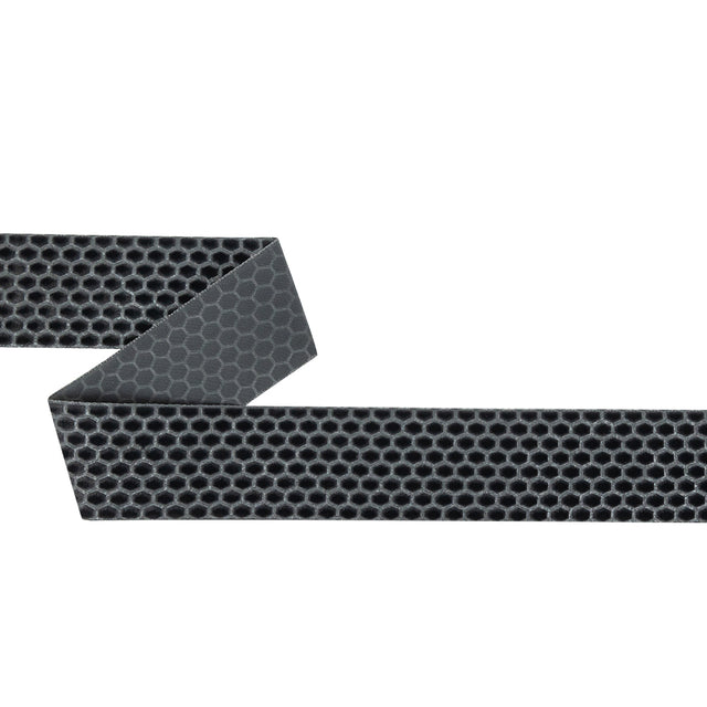 Italian Gray Honeycomb Velvet Burnout Trim - 1.4375"