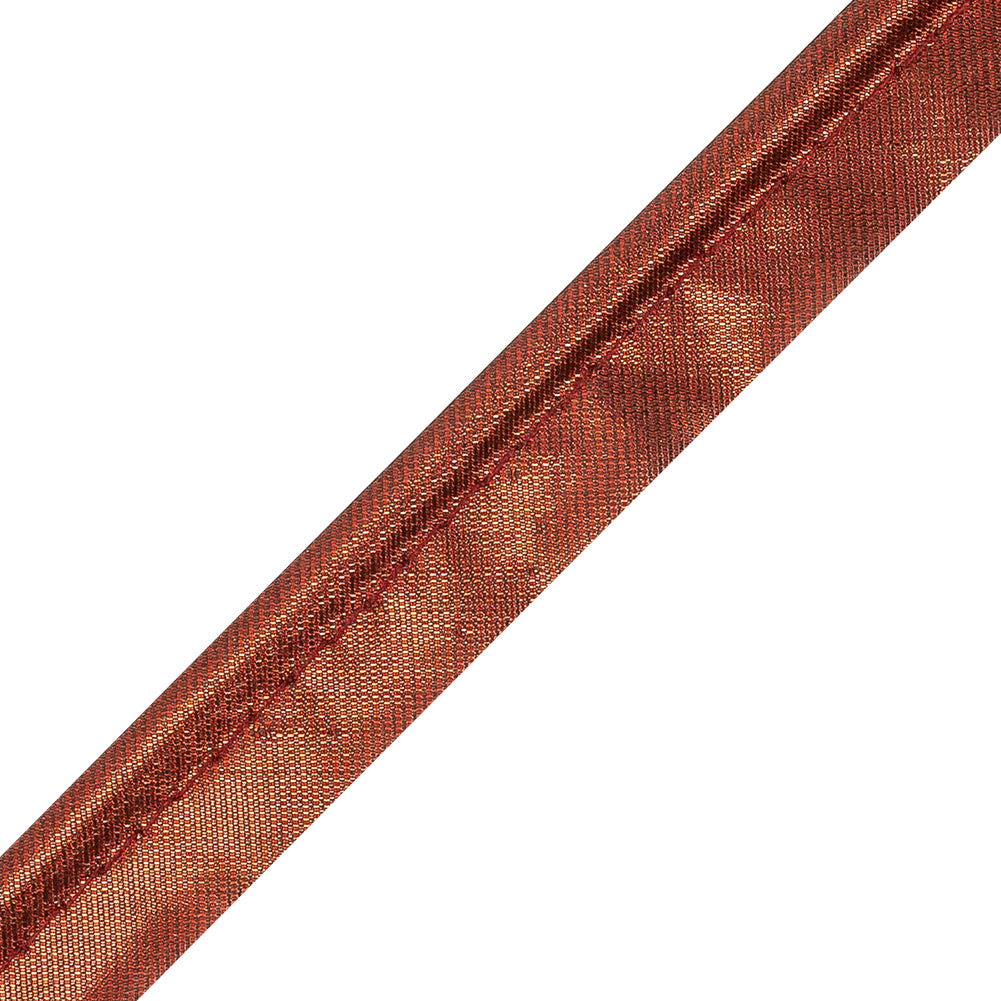 Italian Sceptre Red Metallic Piping with Lip - 0.625" Detail