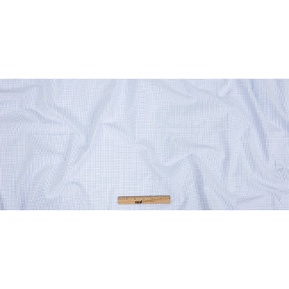 Organic Cotton Seersucker - Light Blue Gingham - Olinda Collection Folded