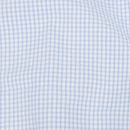 Organic Cotton Seersucker - Light Blue Gingham - Olinda Collection Full