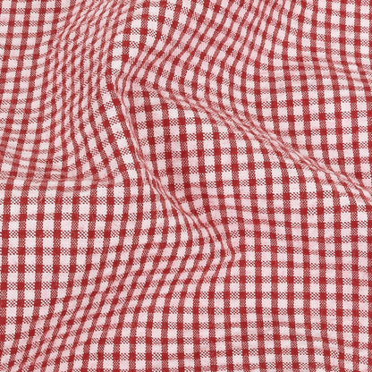 Olinda Red Gingham Organic Cotton Seersucker - Full