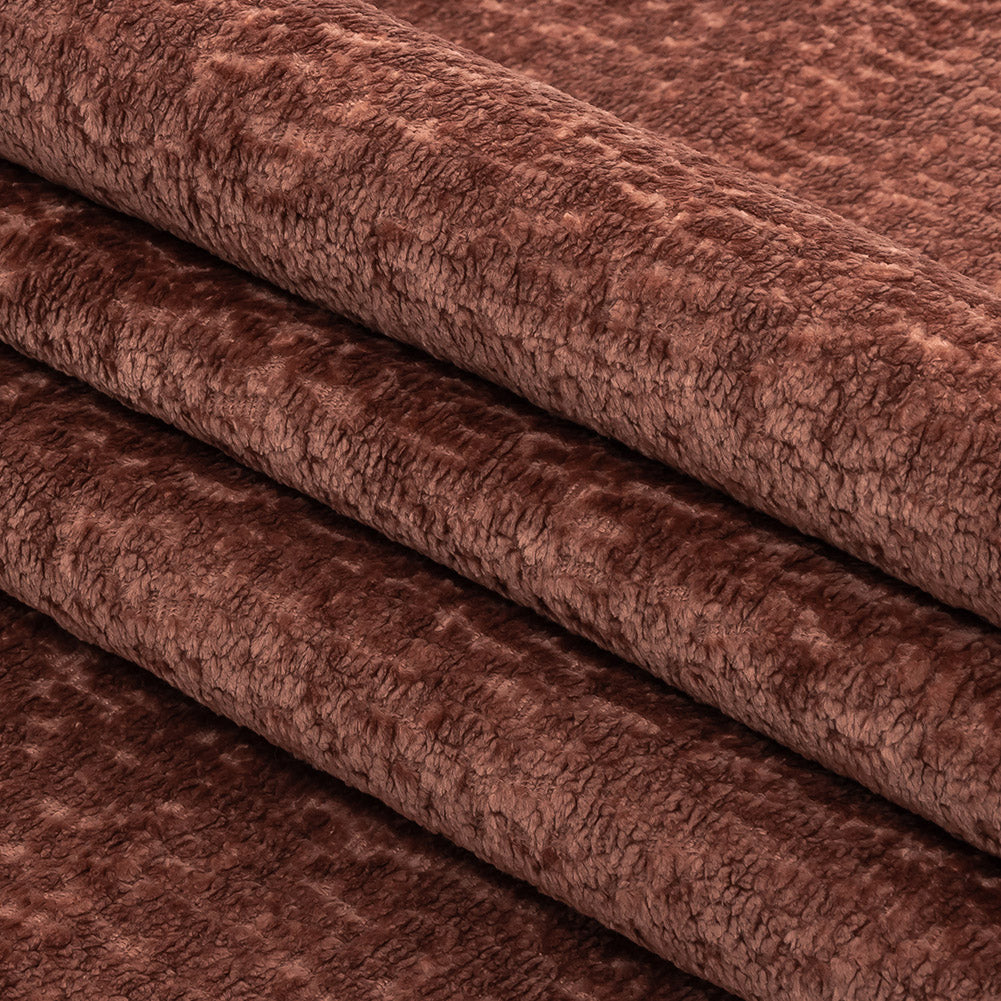 Crypton Hesse Dusty Rose Tactile Polyester Chenille - Folded