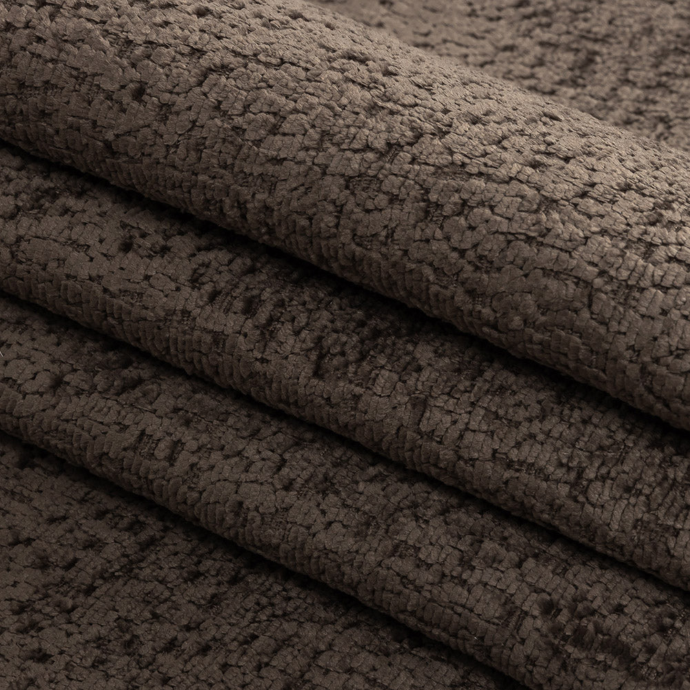 Crypton Hesse Slate Tactile Polyester Chenille - Folded