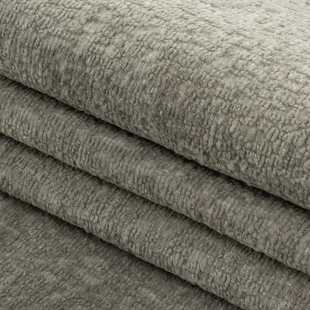 Crypton Hesse Gray Tactile Polyester Chenille Folded