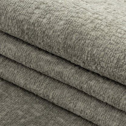 Crypton Hesse Gray Tactile Polyester Chenille Folded