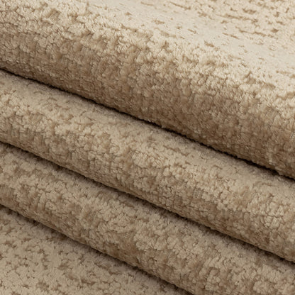 Crypton Hesse Camel Tactile Polyester Chenille - Folded