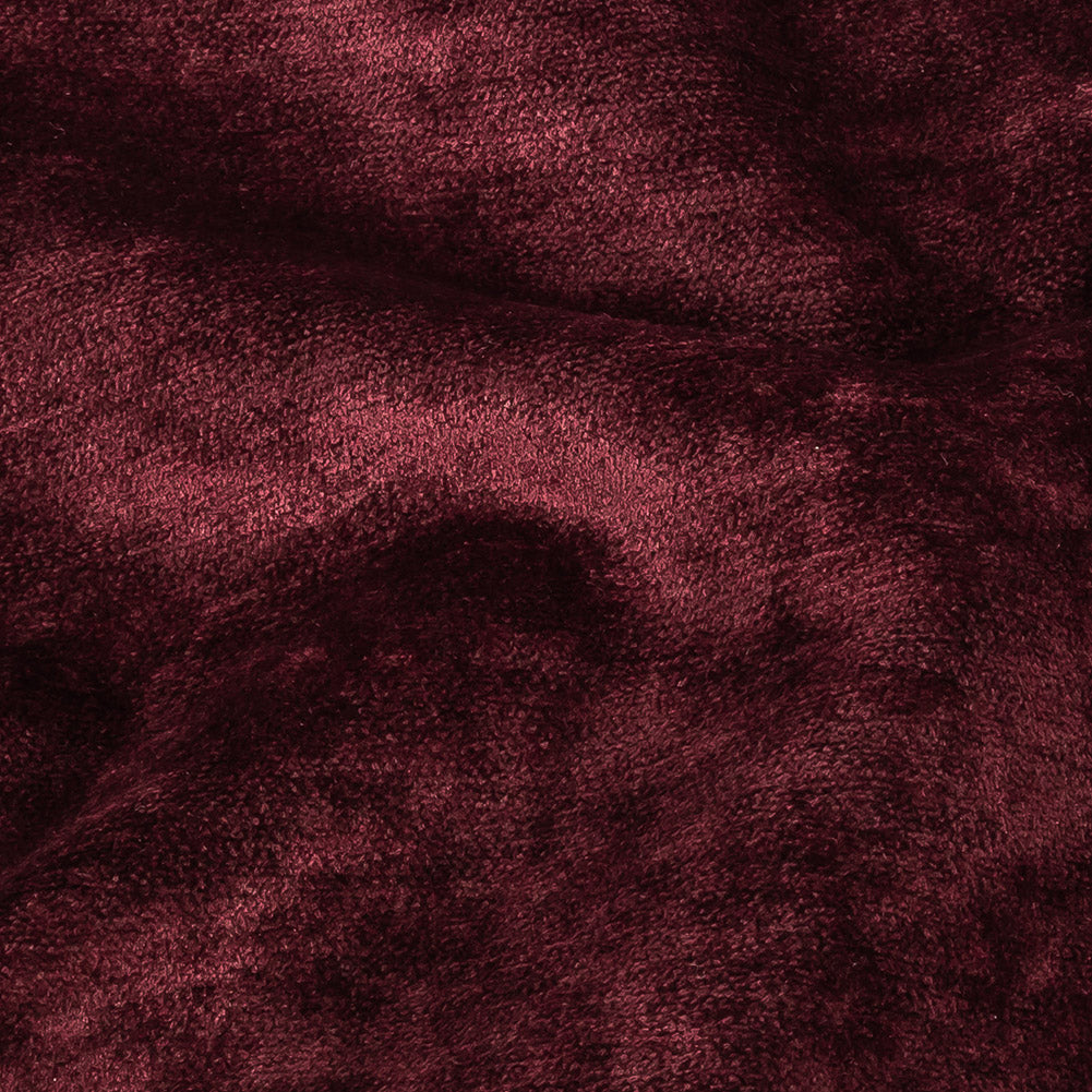 Crypton Lush Burgundy Polyester Chenille - Detail
