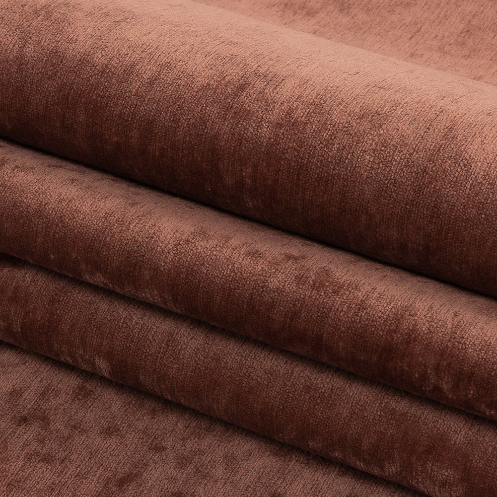 Crypton Terracotta Polyester Chenille Folded