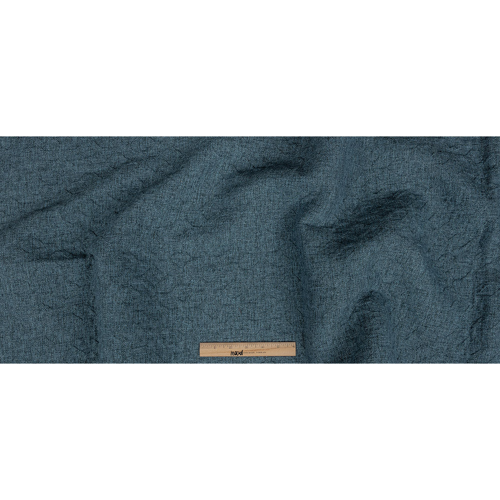 Crypton Tolkie Blue Geometric Embossed Upholstery Fabric - Full