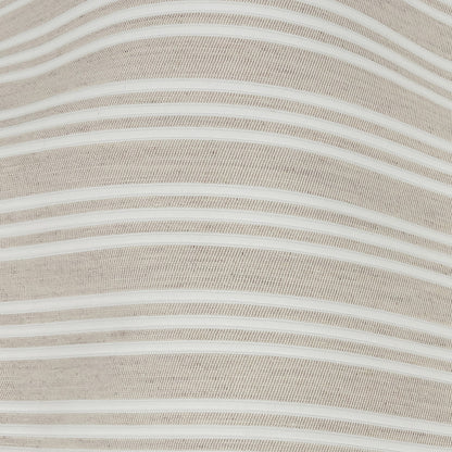 Ivory Double Wide Drapery Twill with Raised White Stripes - Detail