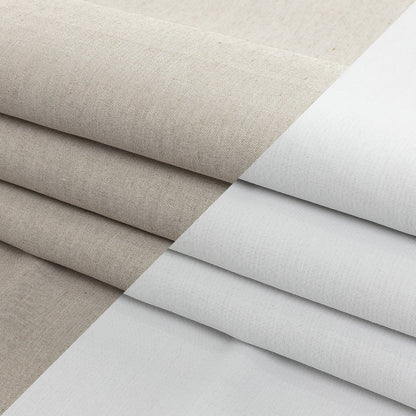 Khaki and White Reversible Double Wide Twill Folded