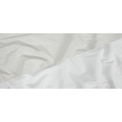Heathered Gray and White Reversible Double Wide Twill Full