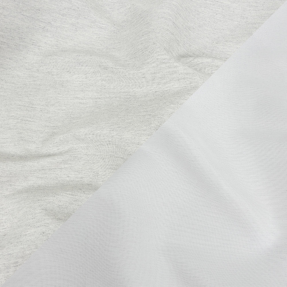 Heathered Gray and White Reversible Double Wide Twill