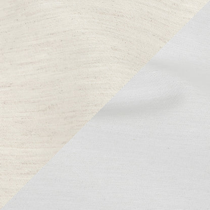 Heathered Ivory and White Reversible Double Wide Twill - Detail