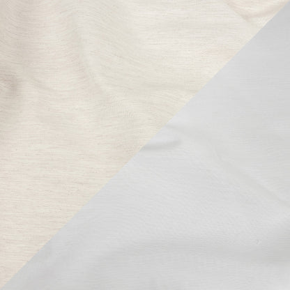 Heathered Ivory and White Reversible Double Wide Twill
