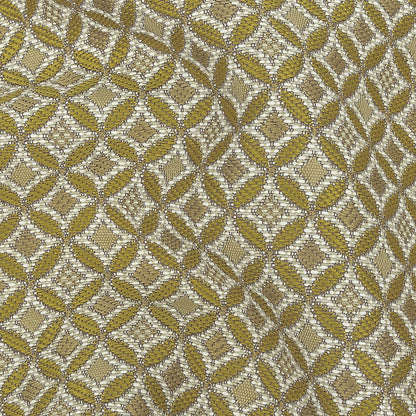 Gold Quatrefoil Blended Polyester Jacquard - Detail