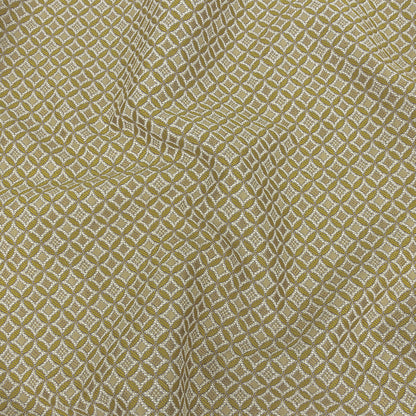 Gold Quatrefoil Blended Polyester Jacquard