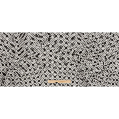 Black and Gray Quatrefoil Blended Polyester Jacquard - Full
