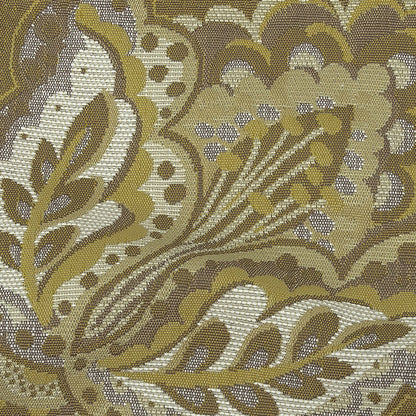 Gold Jacobean Floral Blended Polyester Jacquard - Detail